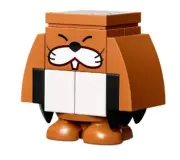 Lego Monty Mole Face on 1 x 2 Brick Super Mario Minifigure