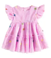 [Stella McCartney Kids] Stella McCartney Kids Baby embroidered tiered tulle dress M 3 pink