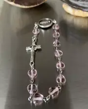 Unique Catholic Single Decade Rosary Pocket Rosary Stainless Chain