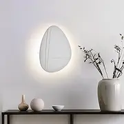 ZSnorthzun Wall Lighting Fixtures, Modern Wall Sconce LED Light, White Marble Wall Sconces Indoor Lighting for Hallway, Kitchen, Living Room, Bedroom Dimmable 3000K/4000k/6000k