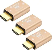 4K HDMI EDID Emulator Passthrough Adapter Male to Female Coupler HDMI Dummy Plug for Computer Multi-Display Setup Monitor Projector Video Splitter Switch KVM Extender AV Receiver 3840x2160@60H 3P