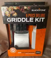 BLACK STONE 6 Piece Deluxe Griddle Kit BBQ Recipe Book Smash Burger Fried Rice