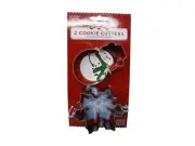 Holiday Time Women Owned Set of 2 Metal Cookie Cutters - New - Snowman/Snowflake