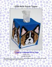 Akita Dog Tissue Topper-Plastic Canvas Pattern or Kit