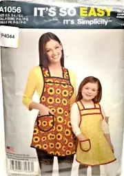 Simplicity Sewing Pattern A1056 Sz S-L Misses & Childs Apron