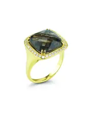 I. Reiss 14K 9.18 ct. tw. Diamond & Smokey Topaz Ring NoSize NoColor