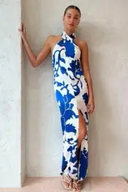 Sir The Label Esme Merce Maxi Dress Size 0 AU 6 / US 2 BNWT Silk Halter Wedding