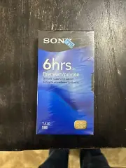 Sony Premium 6 Hour Blank VHS Single New Sealed T-120 VCR Videocassette