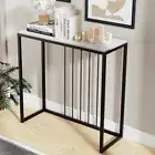 Stylish Marble Console Table Sofa Behind Table Hallway Desk Minimalist Furniture