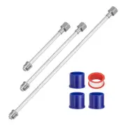 3pcs 8" 12" 20" Airless Painting Spray Sprayer Gun Tip Extension Pole Rod Silver