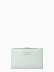 leila pebbled leather medium compact bifold wallet