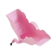 3Pcs Perforated Free Cartoon Flamingo Wall-Mounted Soap Dish Rack Drainage Storage Organizer