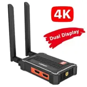 Dual Display 4K Wireless HDMI Extender Video Transmitter / Receiver Share 150m