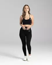 Soma Basix – Women’s Activewear Black Set – Seamless Bralette & Scrunch Leggings