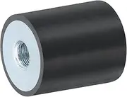 uxcell 25 x 30mm M8 Thread Female Rubber Mounts, Vibration Isolators, Replaces Anti Vibration Pads Flat Silent Block Base Block