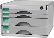 Desktop File Cabinet with Password Lock Multi Layer Drawer Type Storage Box for Office Organization