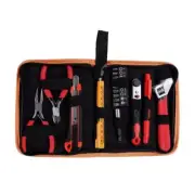 17pc DIY Home Tool Kit: Pliers, Shifter, Ratchet Driver, Bits, Utility Knife etc
