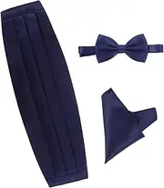 [GLSTOY] Men's Cummerbund Black Bow Tie Self Tie Men Tie Ties for Men Mens Suits Men Suits Handkerchiefs for Men Suits for Men Gold Bow Tie Self Tie Bow Tie Black Blue