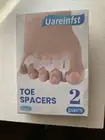 2Pairs Toe Spacers, Silicone Gel Toe Sepacers, Women - Men, Size L