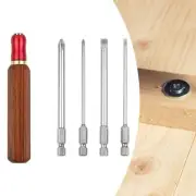 Handle Holder and 4 Sizes Screwdriver Bits Accessories Hex Quick Change