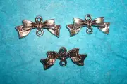 Pendant Bow Charms Connector Charm Jewelry Finding Connectors Bows Lot of 5