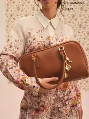 The Betsey Tan Brown Tabitha Simmons x Next Leather Bowler Bag (F33594) | $235