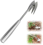 Manual Weed Puller Tool,2025 New Weeding Artifact Uprooting Weeding Tool with Handle,Manual Weed Remover Tool 4 Tooth Manganese Steel for Gardening Backyard Farm