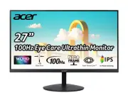 Acer SB272U Ebiip 27" WQHD 2560x1440 IPS Zero-Frame Gaming Office Monitor | A...