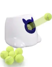 Automatic Ball Launcher, 2” Mini Ball Thrower for Small and Medium Size Dogs