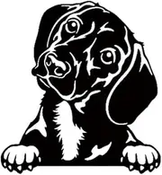 Peeking Dachshund Decal for Car Window, Trunk, Bumper - Cute Anime Dog Decal for Truck, Van, RV (Dachsie)