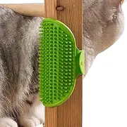 Cat Self Groomer - Interactive Cat Brush, Self Scratcher, Grooming Tool | Wall Mounted Pet Brush, Hands Scratcher, Gentle Massage Brush, Easy Install Hair Remover For
