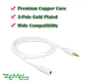 Gold Plated 3.5mm M/F Male to Female Earphone Audio Extension Cable Lead Cord AU