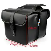 2PCS Black Motorcycle Saddlebags Side Luggage Box Tool Bag Universal For Harley
