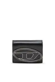 [Diesel] Diesel - Tri-fold wallet in leather - Small Wallets - Woman - Black UNI Black