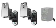 (2) Hidden Wall Mount Swivel Brackets For Mackie CR3 Studio Monitor Speakers