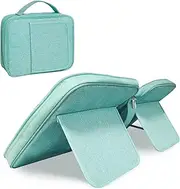 Handheld Portable Book Bag with Reinforced Stitching Handle Electronic Product Storage Bag OxfordCloth Book Reader, Green