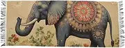 [AIXIWAWA] Elephant with Pattern Women's Pashminas Scarf, Shawls Wrap Lightwight Tassel for Evening Dress Dinner Party, Multicolor