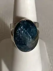 Jay King Beautiful Sterling Silver Split Shank Faceted Labradorite Ring Size 7