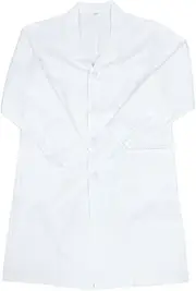 [Mobestech] Cotton Lab Coat Doctor Work Uniform Breathable Easy to Wear Suitable for Hospital School Labs
