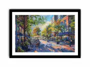 Street Cafe Fine Art Canvas Painting