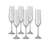 Bohemia Crystal Waterfall Champagne Flute 190ml 6pc crystal glass