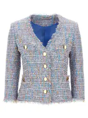 [Tagliatore] Tagliatore-Tweed Blazer Blazer And Suits Multicolor-Donna 40IT Multicolor