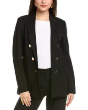 Anne Klein Compression Faux Double-Breasted Jacket