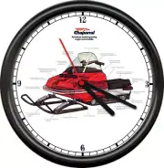 Chaparral Snowmobile Racing 70s Retro Vintage Denver CO Dealer Sign Wall Clock
