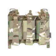 PEW Tactical Elastic 556 762 Ferro Style Triple Mag Pouch Front Flap for FCPC V5