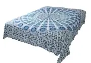 AamiraA Hippie Blue Psychedelic Mandala Tapestry Bohemian Wall Hanging Dorm