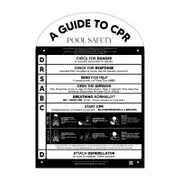 Designer Pool CPR Safety Sign Arch Black