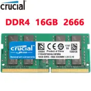 Crucial DDR4 16GB 2666 PC4-21300 Laptop 260-Pin SODIMM Notebook Memory RAM 1X16-