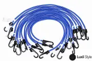 12 pc 30" in Bungee Set Cord Elastic Tie Down Straps Hooks Moving Load Securing