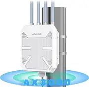 WAVLINK AX3000 WiFi6 Outdoor Access Point/Mesh Extender, Dual Band 2.4G+5G Long Range Outdoor WiFi Mesh Router with PoE/4x8dBi High-gain Antennas/IP67 Weatherproof Enclosure/Signal Booster Amplifier
